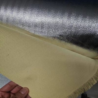 Шевронное сплетя 100% Para Aramid покрыло ткань алюминием