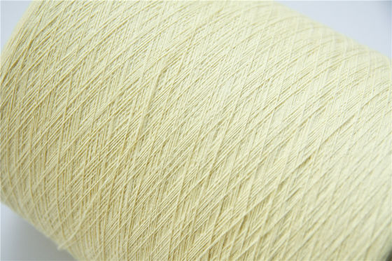 Желтый цвет Ne18/2 пряжи волокна 66TEX Para Aramid сырцовый для отрезанных устойчивых перчаток