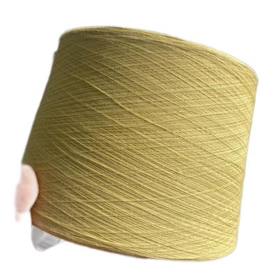 Желтый цвет Ne18/2 пряжи волокна 66TEX Para Aramid сырцовый для отрезанных устойчивых перчаток
