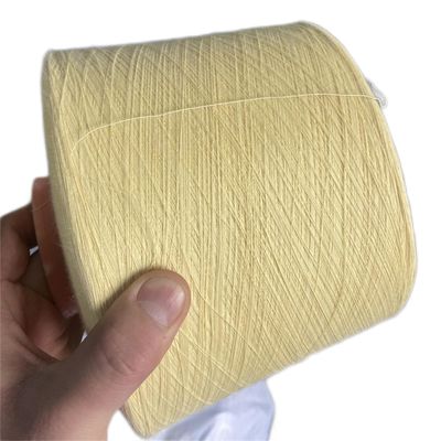 Желтый цвет Ne18/2 пряжи волокна 66TEX Para Aramid сырцовый для отрезанных устойчивых перчаток