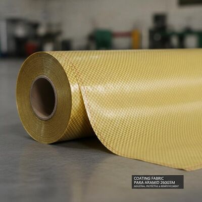Покрытие ткани Параарамидная ткань 260GSM высокая гибкость используется в промышленном защитном оборудовании и арматурных решений