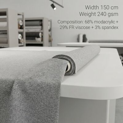 Modacrylic FR Смешанная ткань с 68% Modacrylic + 29% FR Вискоза + 3% Spandex для огнестойкости < 2 секунды и 240 гг. веса