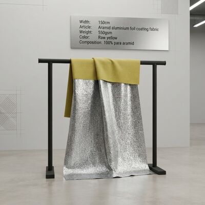 Арамидная алюминиевая фольгированная ткань с высокой прочностью на разрыв, огнестойкостью и термостойкостью