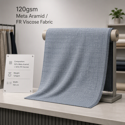 120gsm Meta Aramid Fabric Permanent Flame Retardant Heat Resistant FR Viscose Blended Fabric