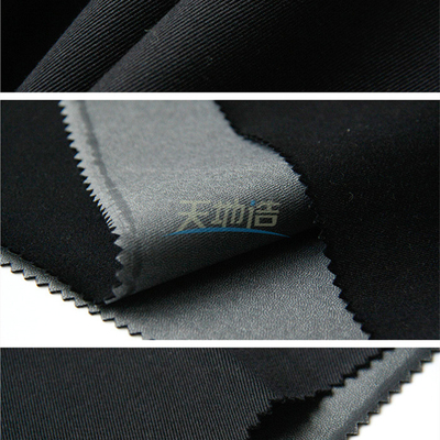 Черная ткань 93/5/2 волокна Aramid меты 280gsm с покрытием PU