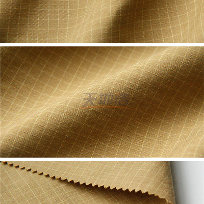 Желтоватая ткань 205gsm Aramid меты Брауна простая для противопожарного костюма